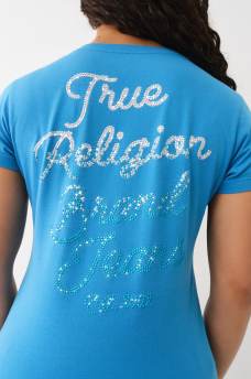 OMBRE CRYSTAL V NECK TEE, image 1