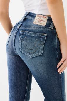 BECCA MID RISE TERRY BOOTCUT JEAN, image 2