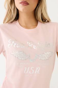 CRYSTAL WING HS CREW TEE