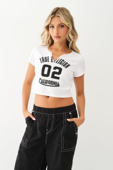 TR 02 LOGO NOTCH CROP TEE, image 2