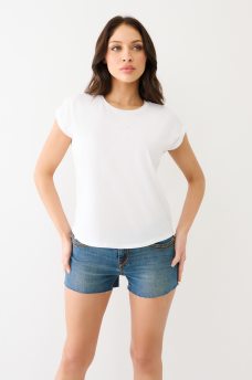  EMBROIDERED LOGO CUFF SLEEVE TEE, image 3