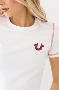  HS WING LOGO CONTRAST STITCH TEE, image 2