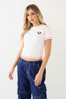  HS WING LOGO CONTRAST STITCH TEE, image 3