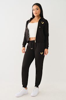  METALLIC HORSESHOE LOGO JOGGER , image 2