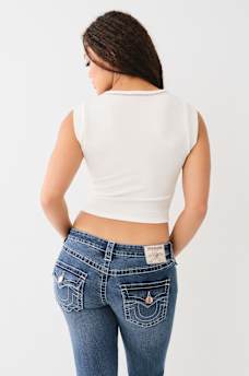 HORSESHOE NOTCH CROP TEE, image 2