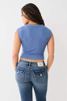 HORSESHOE NOTCH CROP TEE, image 3