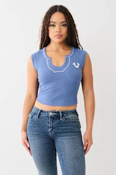 HORSESHOE NOTCH CROP TEE, image 4