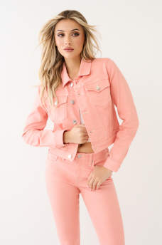 JESSE CROP DENIM JACKET, image 3