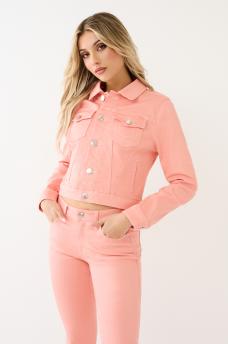 JESSE CROP DENIM JACKET, image 4