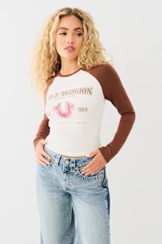 VINTAGE LOGO RAGLAN LONG SLEEVE TOP, image 2