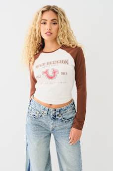 VINTAGE LOGO RAGLAN LONG SLEEVE TOP, image 5