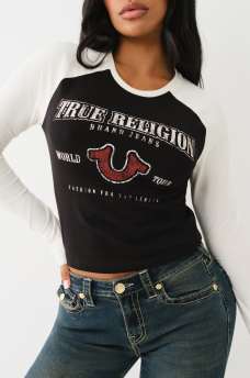 VINTAGE LOGO RAGLAN LONG SLEEVE TOP
