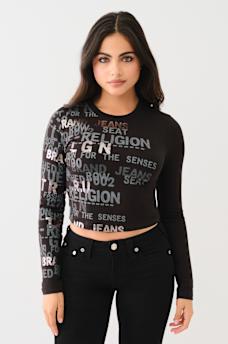 METALLIC LOGO LONG SLEEVE BABY TEE, image 1