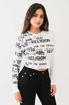 METALLIC LOGO LONG SLEEVE BABY TEE, image 1