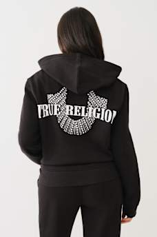 STUDDED BOYFRIEND ZIP HOODIE, image 5