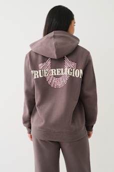 STUDDED BOYFRIEND ZIP HOODIE, image 5