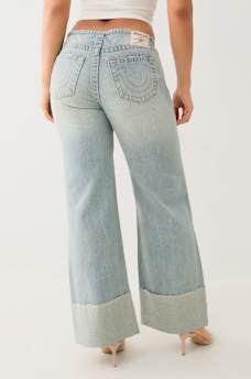 LEILA CUFFED LOW RISE BAGGY JEAN, image 2