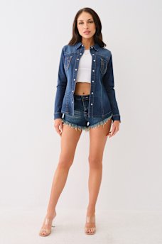 FITTED WESTERN DENIM SHIRT, image 3