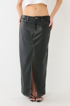 FAUX LEATHER MAXI SKIRT, image 3