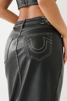 FAUX LEATHER MAXI SKIRT, image 6