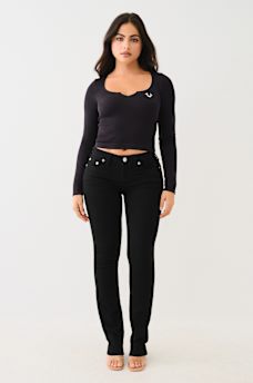 SEAMLESS NOTCH LONG SLEEVE TOP, image 2