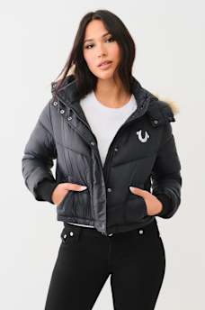 FUR TRIM PUFFER JACKET, image 1