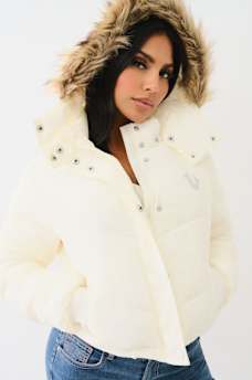 FUR TRIM PUFFER JACKET, image 1