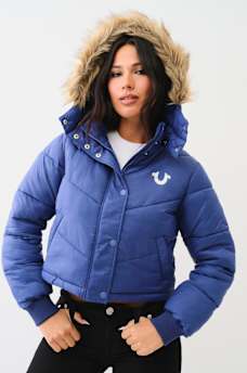 FUR TRIM PUFFER JACKET, image 1