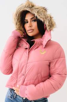 FUR TRIM PUFFER JACKET, image 1
