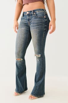 JOEY LOW RISE DISTRESSED FLARE JEAN, image 4