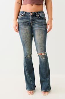 JOEY LOW RISE DISTRESSED FLARE JEAN, image 1