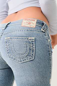 BECCA CRYSTAL LOW RISE SUPER T BOOTCUT JEAN, image 1