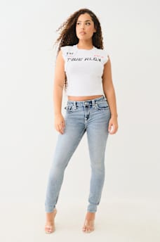 HALLE CRYSTAL SUPER T SUPER SKINNY JEAN, image 2