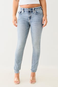 HALLE CRYSTAL SUPER T SUPER SKINNY JEAN, image 3