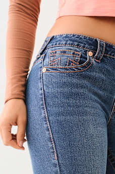 BECCA MID RISE BIG T BOOTCUT JEAN, image 6