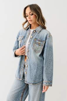 DENIM SUPER T SHACKET, image 3