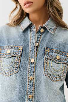 DENIM SUPER T SHACKET, image 4
