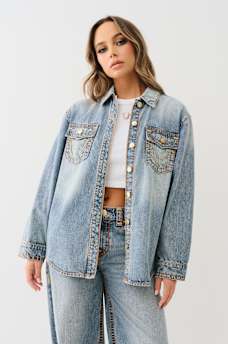 DENIM SUPER T SHACKET, image 1
