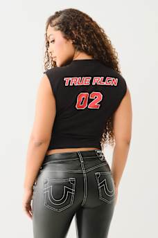 CAP SLEEVE SEAM MOTO TOP, image 2