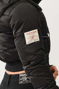 CROP HOODED PUFFER JACKET, image 3