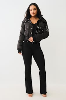 CROP HOODED PUFFER JACKET, image 5