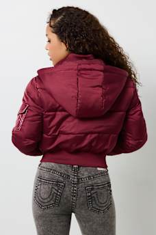 CROP HOODED PUFFER JACKET, image 4