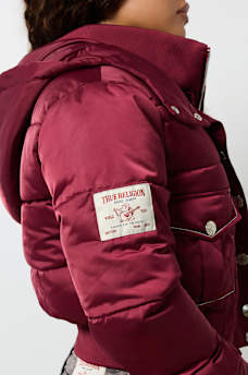 CROP HOODED PUFFER JACKET, image 6