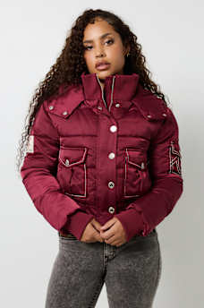 CROP HOODED PUFFER JACKET, image 7