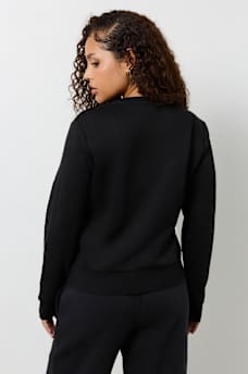 CRYSTAL METALLIC LOGO CREW SWEATSHIRT, image 4