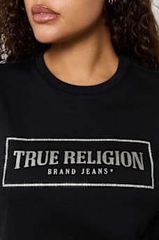 CRYSTAL METALLIC LOGO CREW SWEATSHIRT, image 1