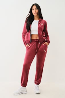 VELOUR LUREX BIG T ZIP HOODIE, image 3