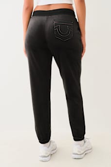VELOUR BIG T LUREX JOGGER, image 3