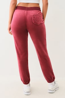 VELOUR BIG T LUREX JOGGER, image 3