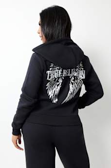 CRYSTAL WING ZIP HOODIE, image 5